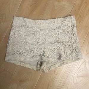Lace high waisted shorts